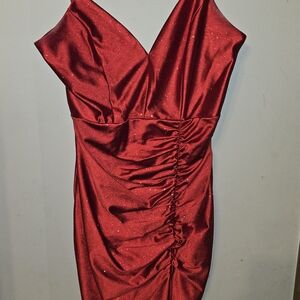 Honey and Rosie Sparkling Red Mini Dress